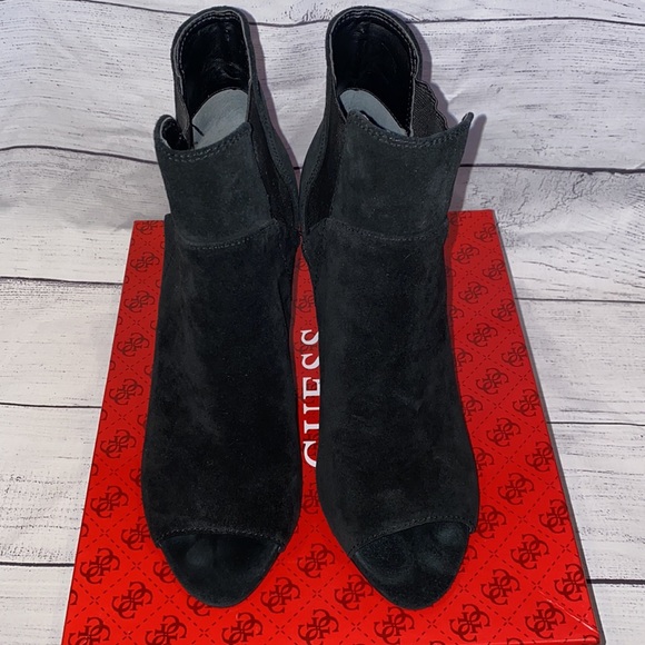 Guess black multi suede open toe bootie - Picture 4 of 6